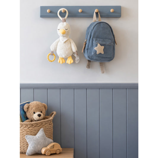Laura Ashley Ribbed 5 Peg Coat Hook - Dark Slate