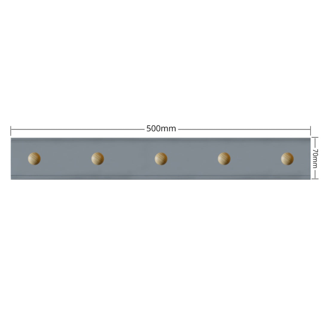 Laura Ashley Ribbed 5 Peg Coat Hook - Dark Slate