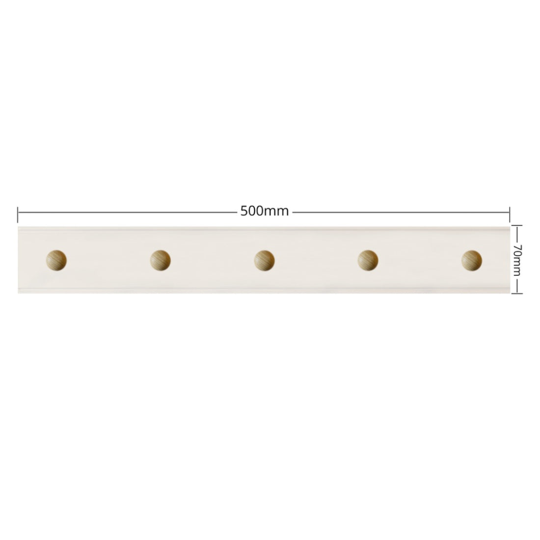 Laura Ashley Ribbed 5 Peg Coat Hook - Soft Natural