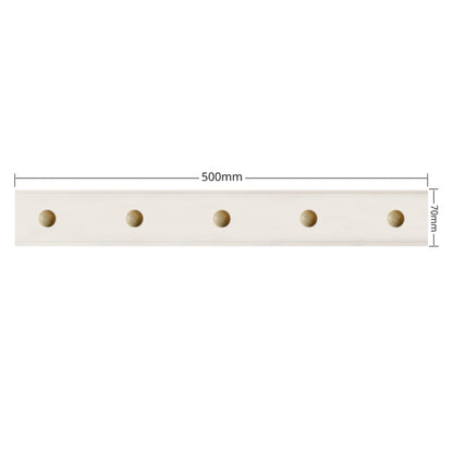Laura Ashley Ribbed 5 Peg Coat Hook - Soft Natural