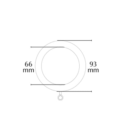 Jones Florentine Ribbed Ball 48mm Wooden Curtain Pole - Pewter