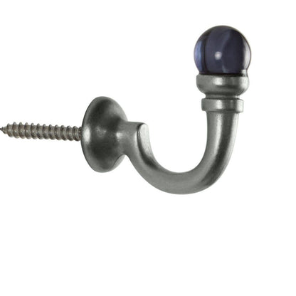 Hallis Neo Premium Smoke Ball Metal Curtain Tassel Hooks (Pair) - Stainless Steel