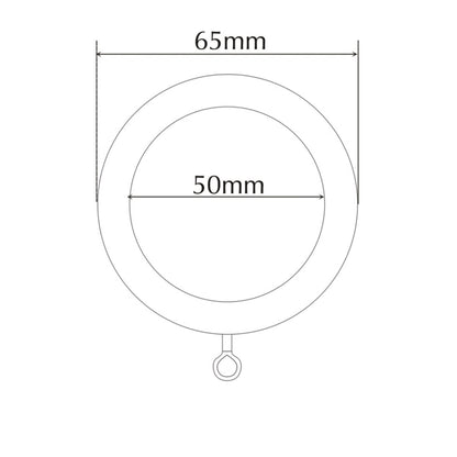 Jones Shore 35mm Wooden Curtain Rings (Pack of 6) - Ghost