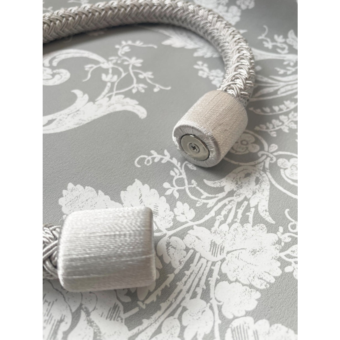 Laura Ashley Ellesmere Magnetic Rope Tiebacks (Pair) - Silver