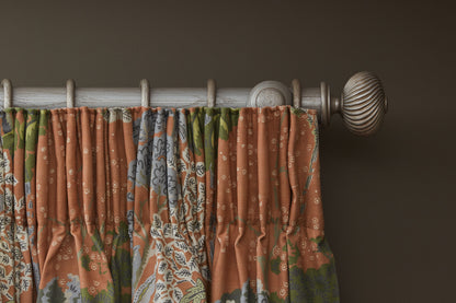 Hallis Ashbridge Sezincote 45mm Wooden Curtain Pole - Baroque Silver