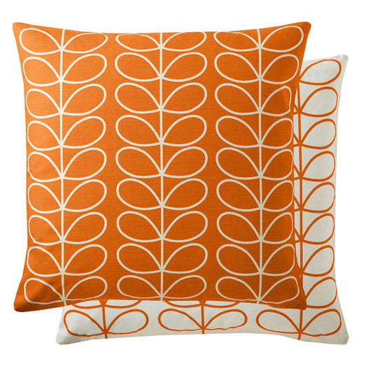 Orla Kiely Small Linear Stem Filled Cushion - Persimmon