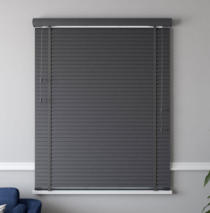 Speedy 50mm Faux Wood PVC Venetian Blind - Slate