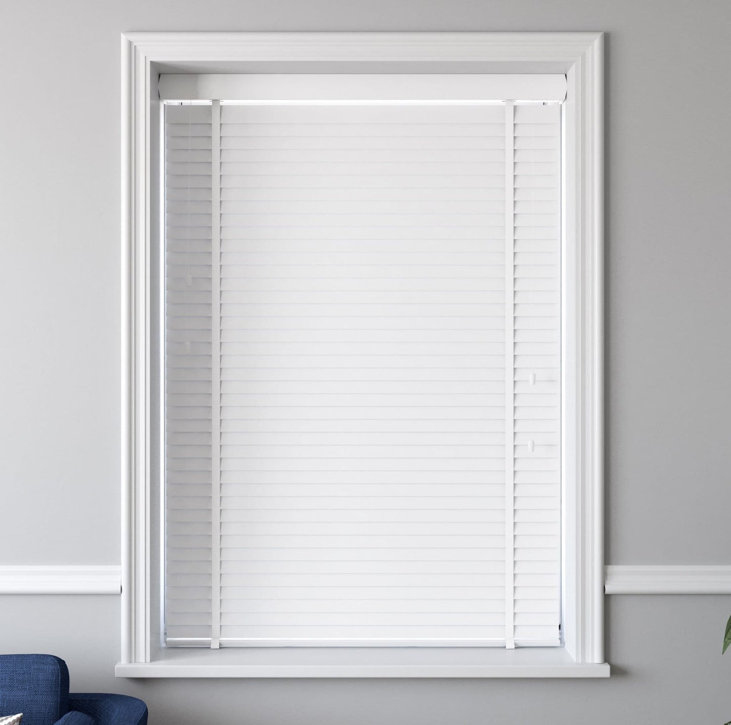 Speedy 50mm Faux Wood PVC Venetian Blind - White