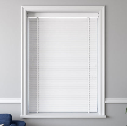 Speedy 50mm Faux Wood PVC Venetian Blind - White