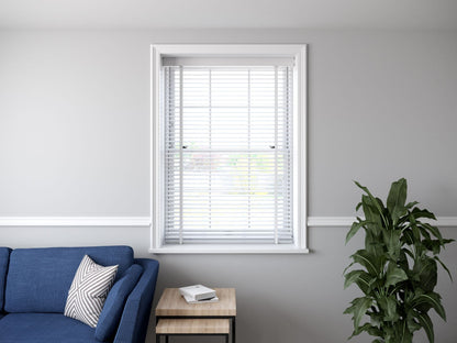 Speedy 50mm Faux Wood PVC Venetian Blind - White