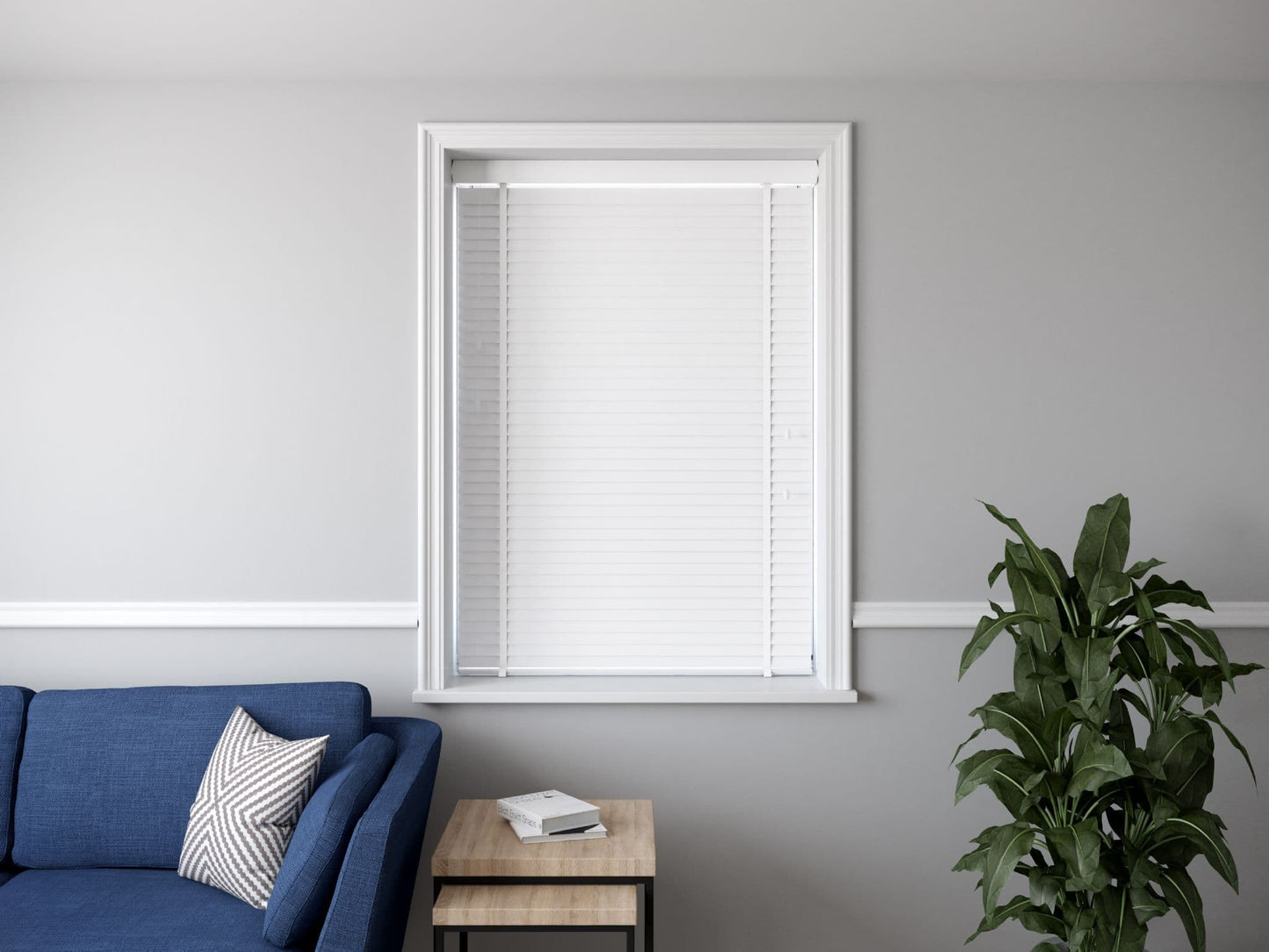 Speedy 50mm Faux Wood PVC Venetian Blind - White
