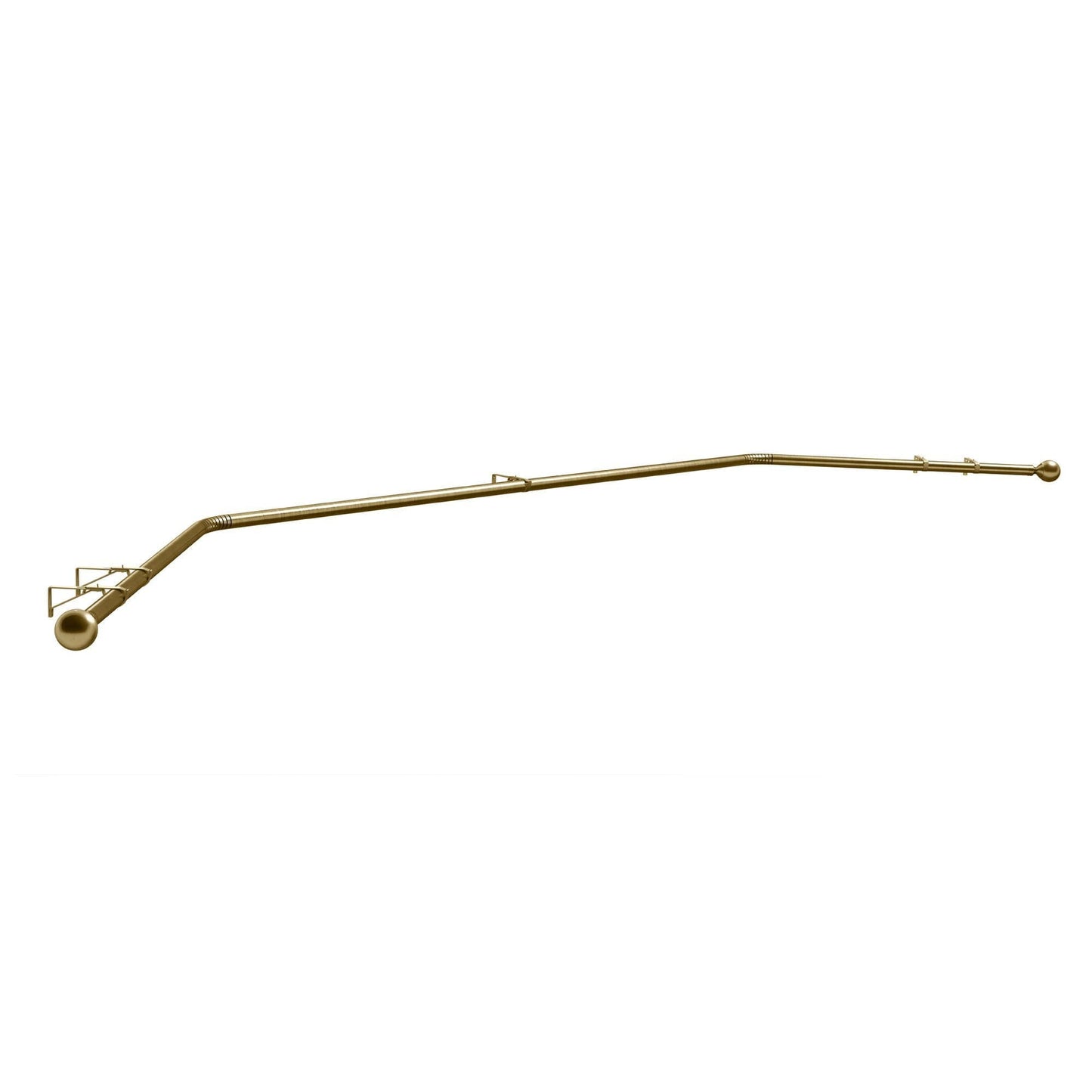 Speedy Ball 19mm 3-Sided Eyelet Bay Window Curtain Pole 400cm - Antique Brass