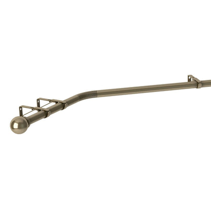 Speedy Ball 28mm 3-Sided Eyelet Bay Window Curtain Pole 400cm - Antique Brass