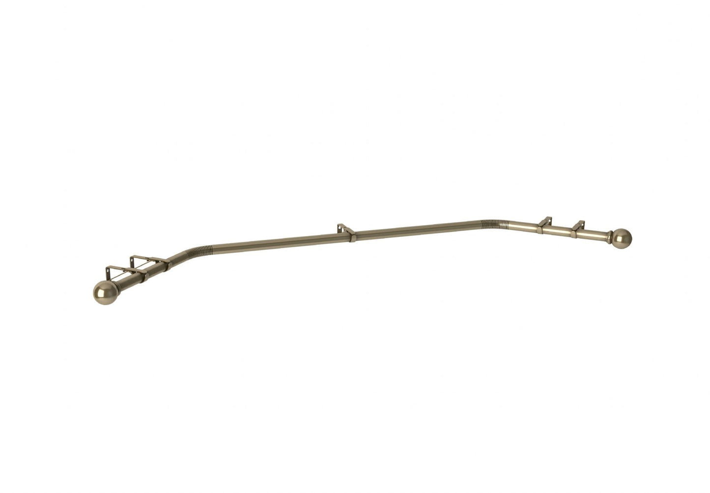 Speedy Ball 28mm 3-Sided Eyelet Bay Window Curtain Pole 400cm - Antique Brass