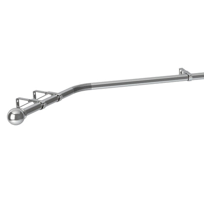 Speedy Ball 28mm 3-Sided Eyelet Bay Window Curtain Pole 400cm - Chrome