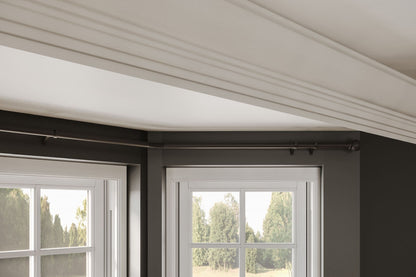 Speedy Ball 28mm 3-Sided Eyelet Bay Window Curtain Pole 400cm - Matt Black