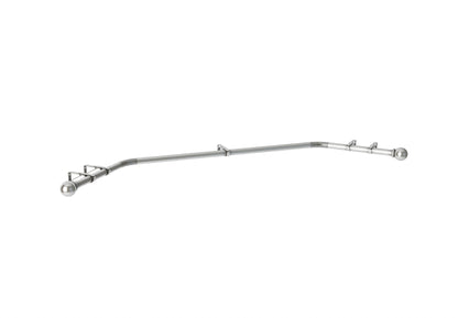 Speedy Ball 28mm 3-Sided Eyelet Bay Window Curtain Pole 400cm - Satin Silver