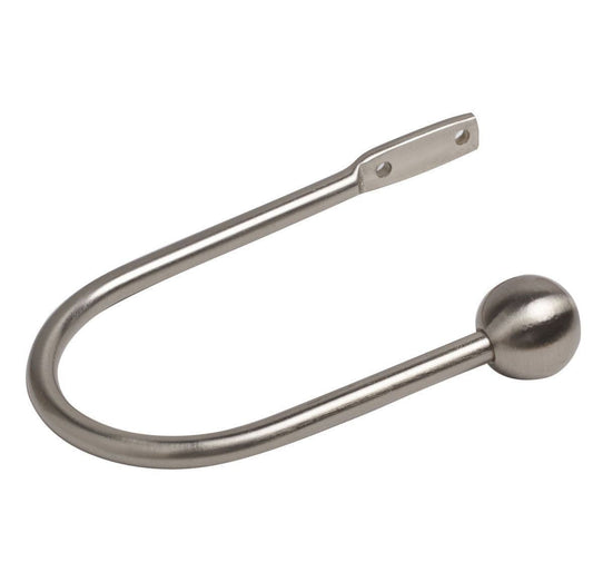 Speedy Ball Metal Curtain Holdbacks (Pair) - Satin Silver