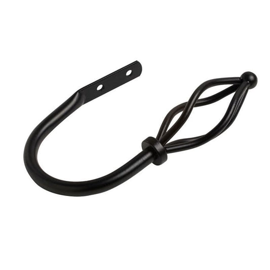 Speedy Crown Metal Curtain Holdbacks (Pair) - Black