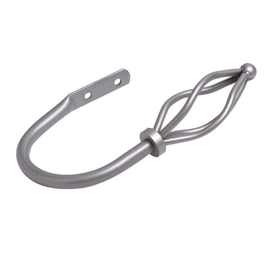Speedy Crown Metal Curtain Holdbacks (Pair) - Silver