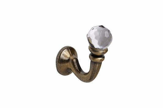 Speedy Crystal Palma Metal Curtain Tieback Hooks (Pair) - Antique Brass