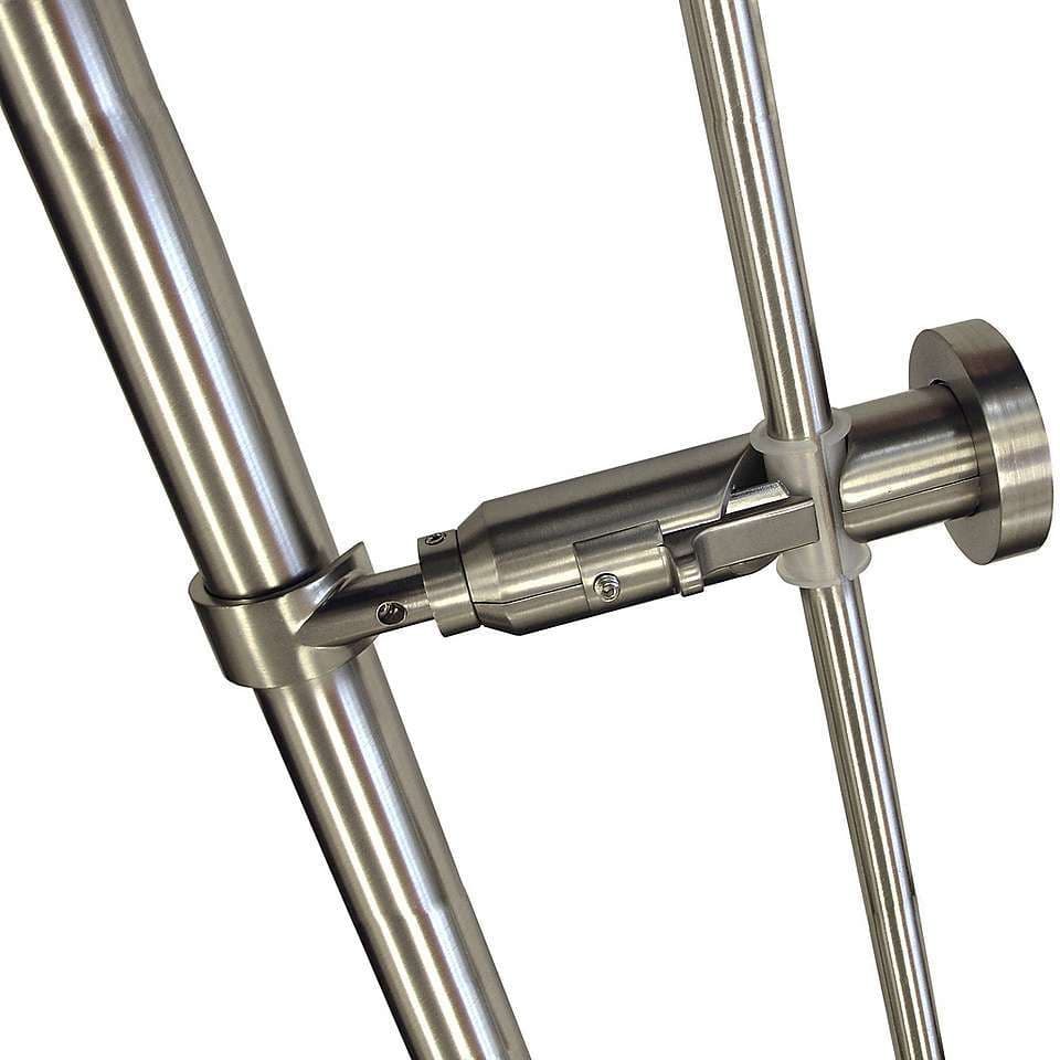 Speedy Dual 13mm/28mm Double Metal Curtain Pole - Satin Silver