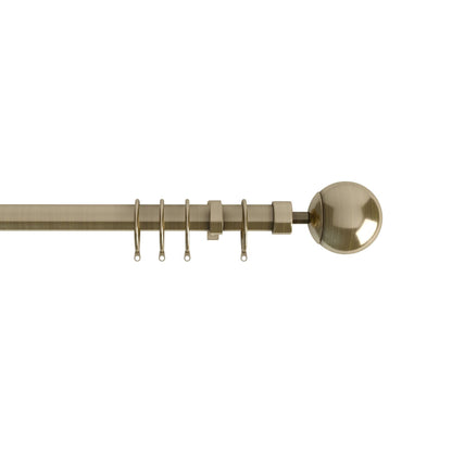 Speedy Finesse 22/25mm Extendable Metal Curtain Pole - Antique Brass