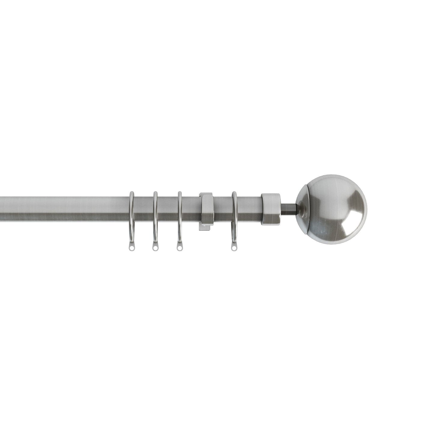 Speedy Finesse 22/25mm Extendable Metal Curtain Pole - Satin Silver