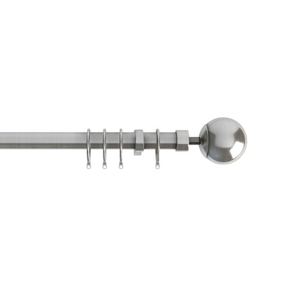 Speedy Finesse 22/25mm Extendable Metal Curtain Pole - Satin Silver
