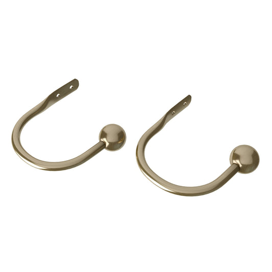 Speedy Finesse Metal Curtain Holdbacks (Pair) - Antique Brass