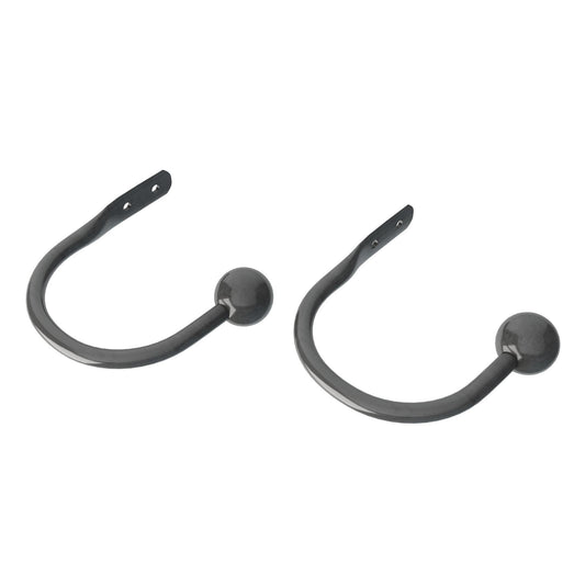 Speedy Finesse Metal Curtain Holdbacks (Pair) - Gunmetal