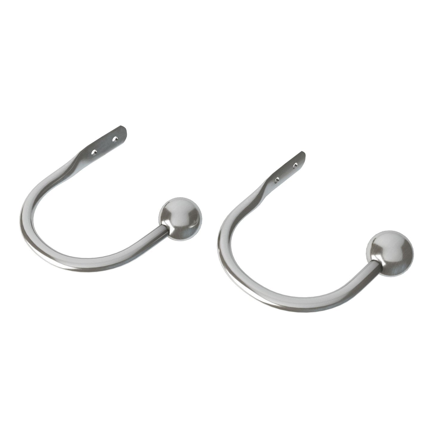Speedy Finesse Metal Curtain Holdbacks (Pair) - Satin Silver