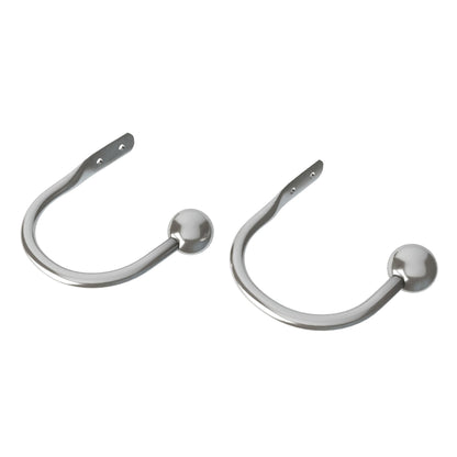 Speedy Finesse Metal Curtain Holdbacks (Pair) - Satin Silver