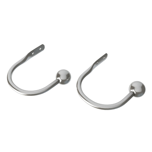 Speedy Finesse Metal Curtain Holdbacks (Pair) - Satin Silver