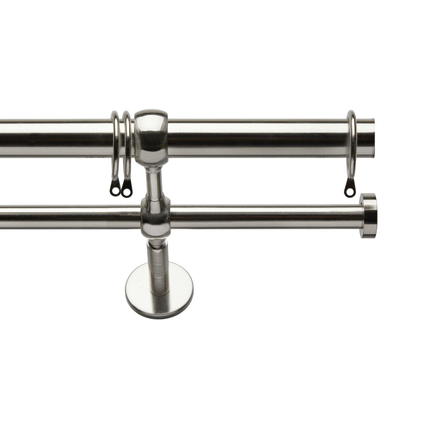 Speedy Poles Apart 19mm/28mm Double Metal Curtain Pole - Satin Silver