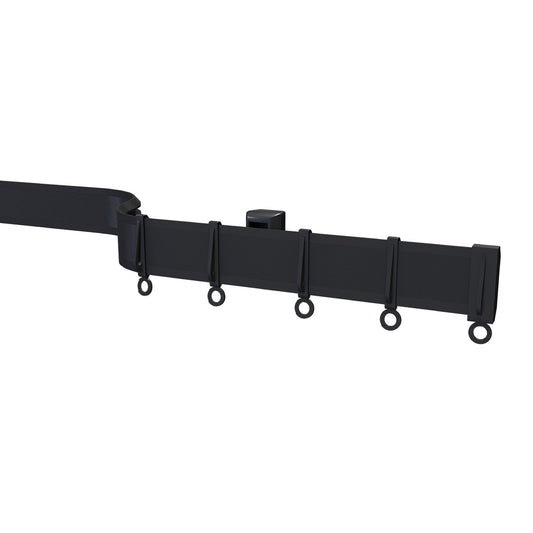 Speedy Streamline PVC Coiled Curtain Track - Black