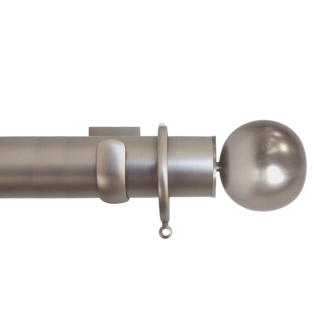 Jones Esquire Sphere 50mm Metal Curtain Pole Finials (Pair) - Brushed Nickel