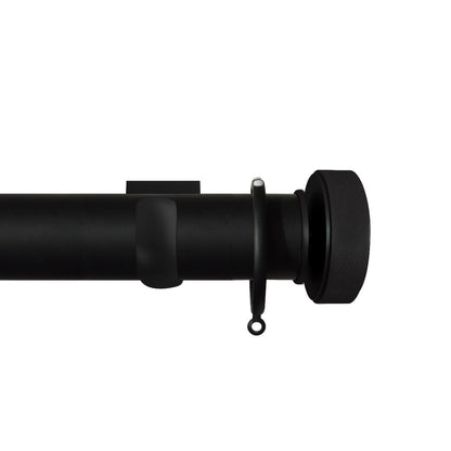 Jones Esquire Etched 50mm Metal Curtain Pole Finials (Pair) - Carbon Black
