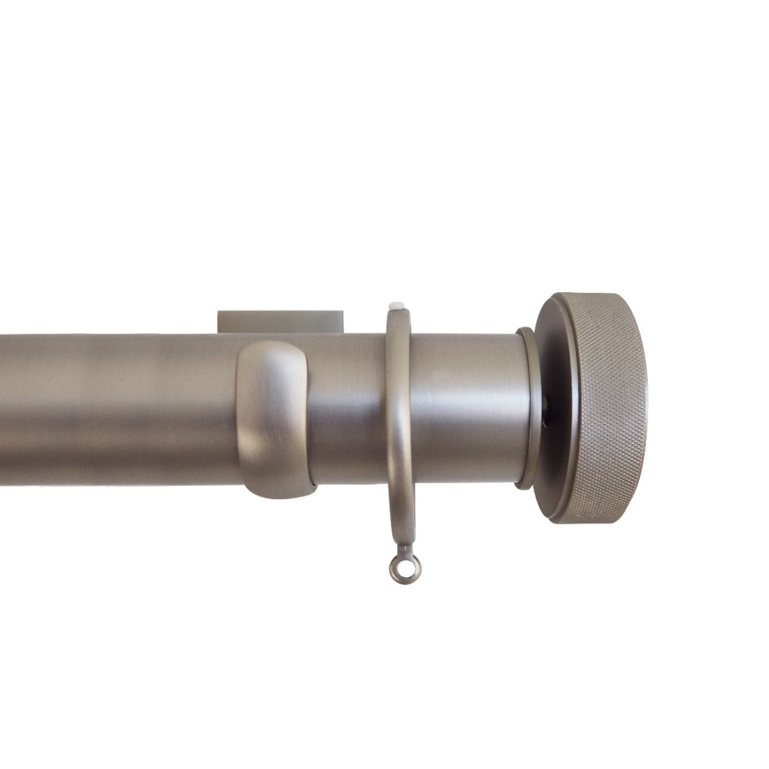 Jones Esquire Etched 50mm Metal Curtain Pole Finials (Pair) - Brushed Nickel