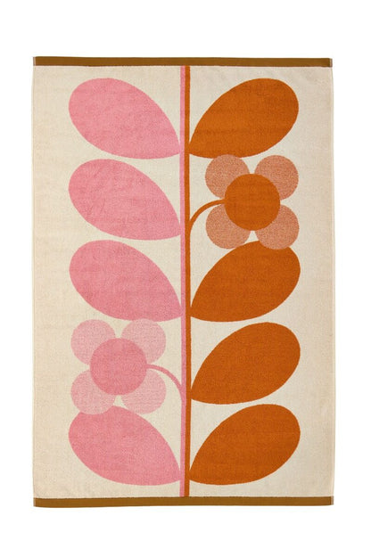 Orla Kiely Stem Bloom Duo Bath Towels - Blush