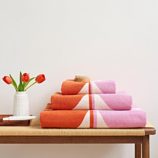 Orla Kiely Stem Bloom Duo Bath Towels - Blush
