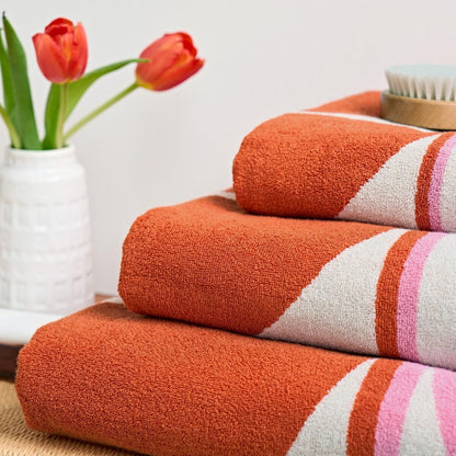 Orla Kiely Stem Bloom Duo Bath Towels - Blush