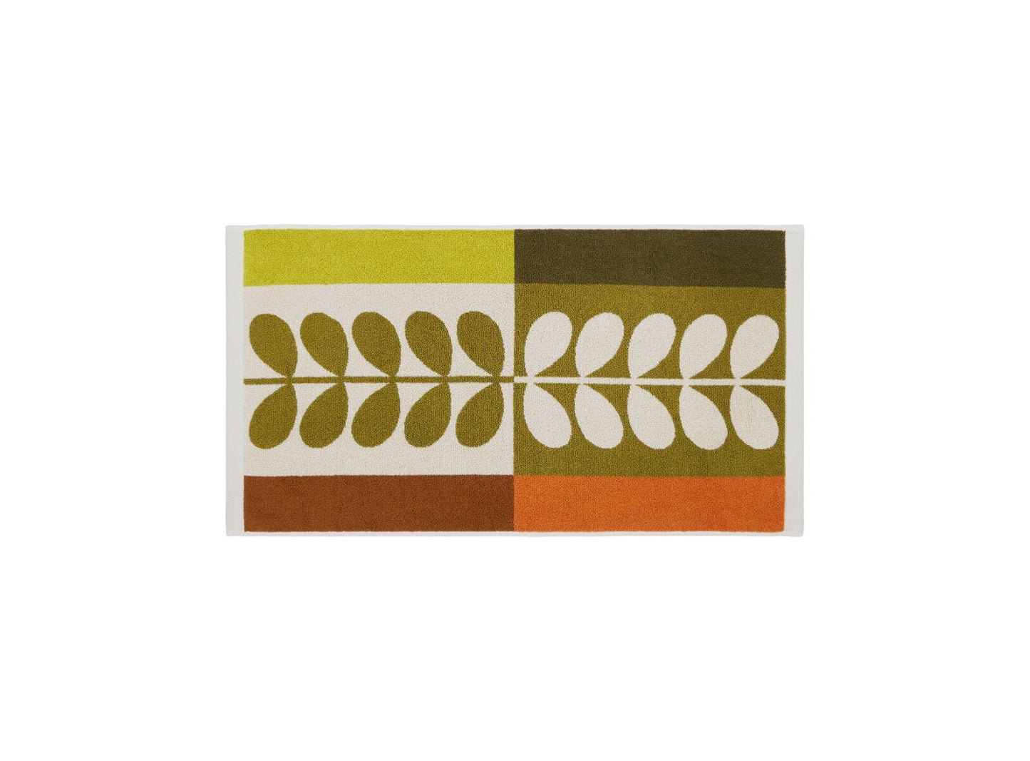 Orla Kiely Stem Check Bath Mat - Hazel/Ochre
