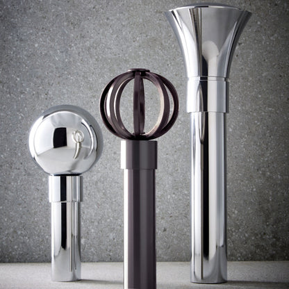 Jones Strand 35mm Metal Curtain Pole Recess Bracket - Matt Nickel