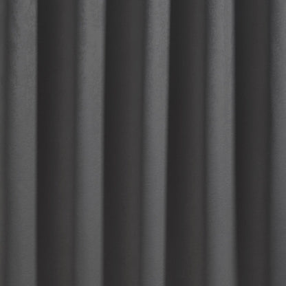 Strata Eyelet Single Panel Door Curtain by Fusion in Charcoal - Eyelet Single Panel Door Curtain - Fusion