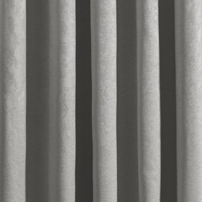 Strata Eyelet Single Panel Door Curtain by Fusion in Silver - Eyelet Single Panel Door Curtain - Fusion