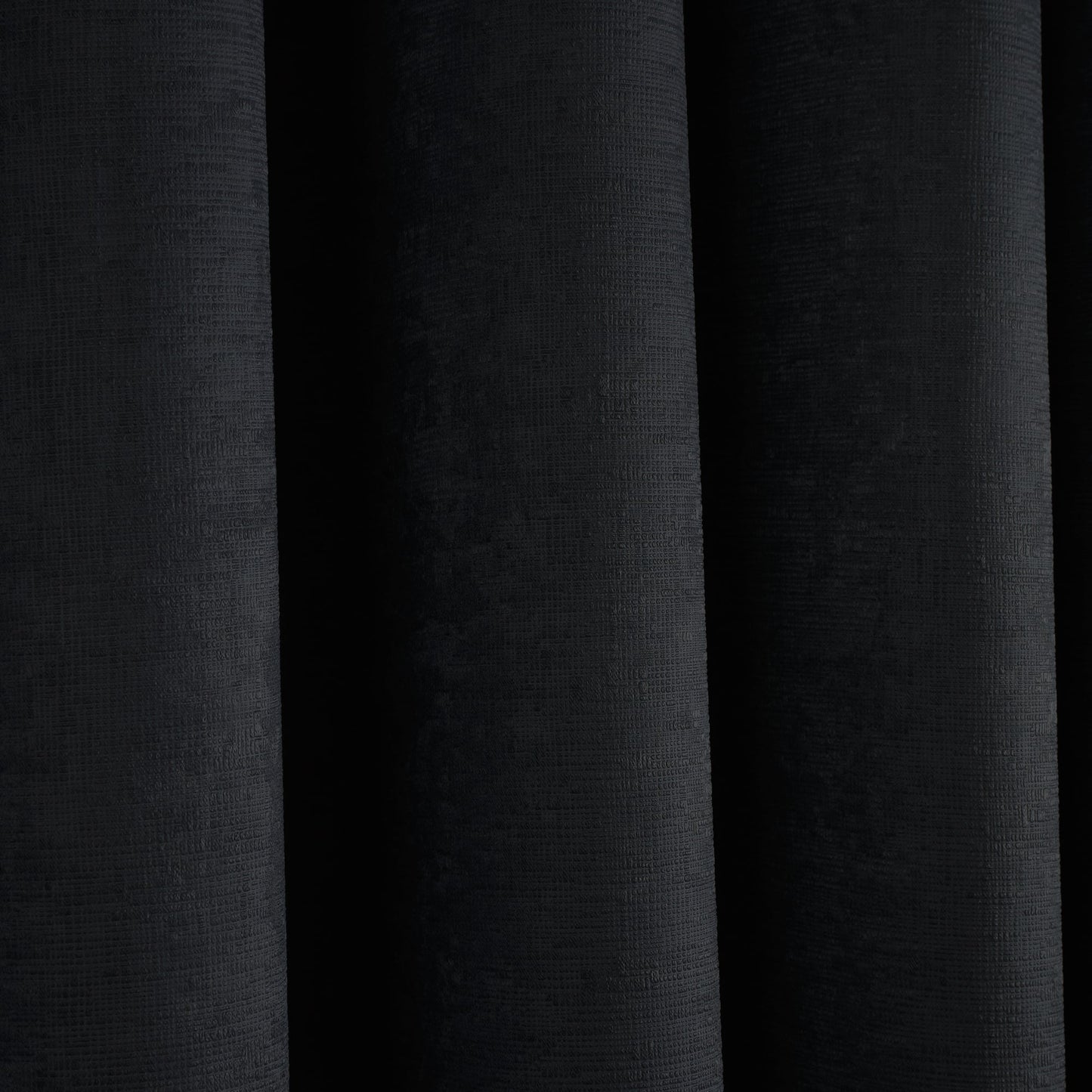 Strata Pair of Eyelet Curtains by Fusion in Black - Pair of Eyelet Curtains - Fusion