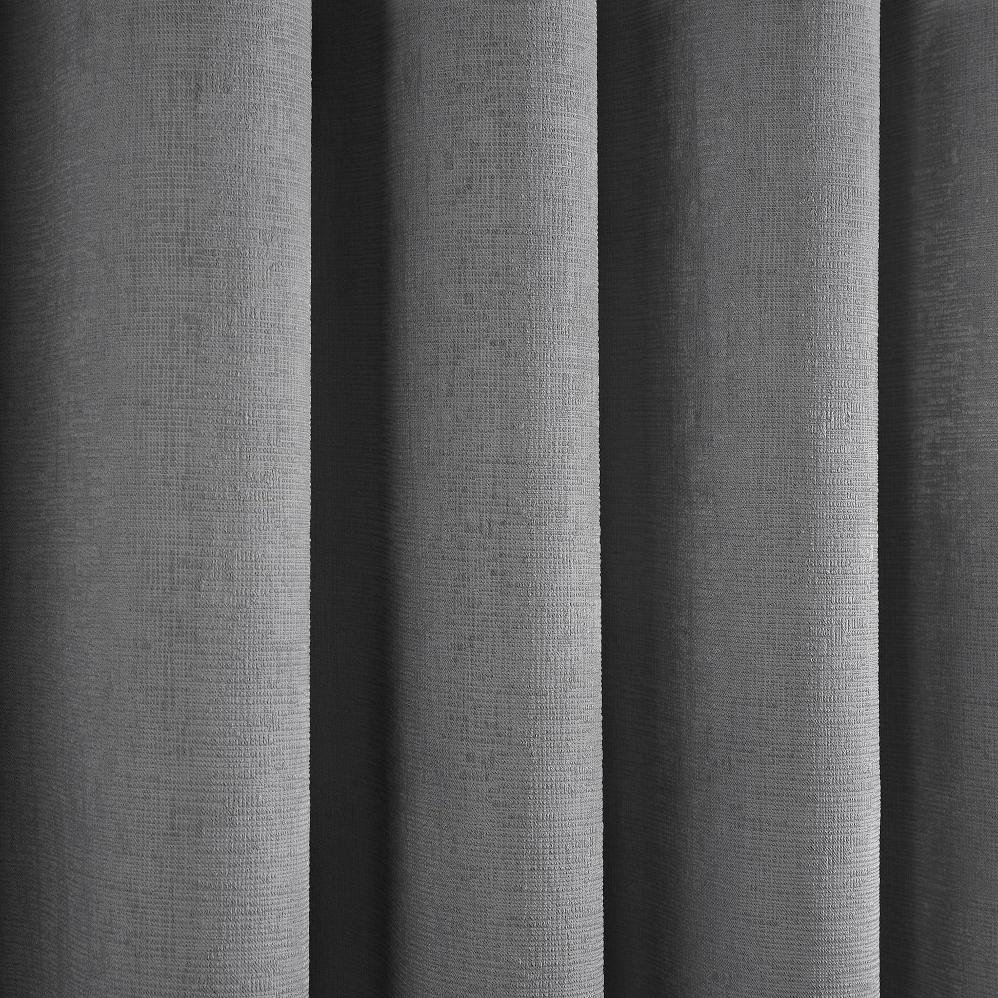 Strata Pair of Eyelet Curtains by Fusion in Silver - Pair of Eyelet Curtains - Fusion