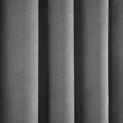 Strata Pair of Eyelet Curtains by Fusion in Silver - Pair of Eyelet Curtains - Fusion