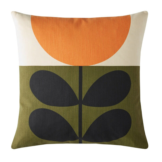 Orla Kiely Sunflower Filled Cushion - Orange